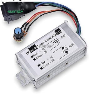 Hima อุปกรณ์ควบคุมความเร็วมอเตอร์แปรงถ่าน <span class=keywords><strong>DC</strong></span>, โมดูลควบคุมความกว้างของมอเตอร์พัลส์ตัวควบคุม20A 1200W <span class=keywords><strong>PWM</strong></span> - Product Image 4