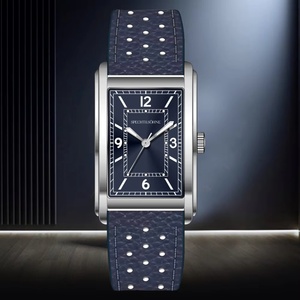 New Fashion 28MM Square <b>Watch</b> for Men VH31 Movt Sports <b>Watches</b> Blue Stainless Steel Sapphire Crystal Waterproof - Product Image 1