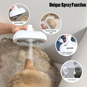 Brosse vapeur rechargeable 5-en-1 <span class=keywords><strong>pour</strong></span> chat, peigne pulvérisateur personnalisé <span class=keywords><strong>pour</strong></span> toilettage des animaux, <span class=keywords><strong>pour</strong></span> une élimination efficace des poils et un massage <span class=keywords><strong>spa</strong></span> <span class=keywords><strong>pour</strong></span> chiens - Product Image 6