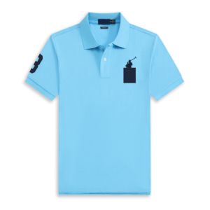 <span class=keywords><strong>Polo</strong></span> da <span class=keywords><strong>Uomo</strong></span> in Cotone Elasticizzato con Logo Personalizzato, Ricamo di Alta Qualità, Colletto LP con Doppio Bottone - Product Image 6