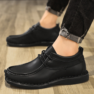 <span class=keywords><strong>Chaussures</strong></span> pour hommes <span class=keywords><strong>de</strong></span> style nouveau, <span class=keywords><strong>chaussures</strong></span> en cuir Oxford <span class=keywords><strong>à</strong></span> bout rond, <span class=keywords><strong>à</strong></span> lacets, confortables, légères et décontractées pour le travail, pour l'automne - Product Image 3