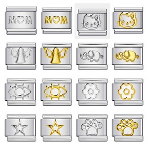 Accesorios DIY de 9 mm, Pulseras de Joyería Modulares Hechas a Mano con Cuentas Italianas Elásticas, Resistentes al Agua, de Acero Inoxidable para Hombres y Mujeres - Product Image 4