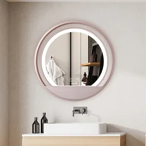 Odm/Oem Slimme Badkamer Tousmart Mirrorke Up Light Nieuw Design Led Spiegel Voor Waterdicht Zilver Modern Rond Appartement 3 Jaar