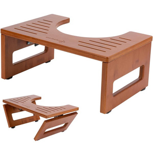 Inodoro de madera de bambú plegable, taburete para caca <span class=keywords><strong>en</strong></span> cuclillas, Orinal <span class=keywords><strong>en</strong></span> cuclillas, bueno para la salud del <span class=keywords><strong>colon</strong></span>, estreñimiento y hemorroides - Product Image 1
