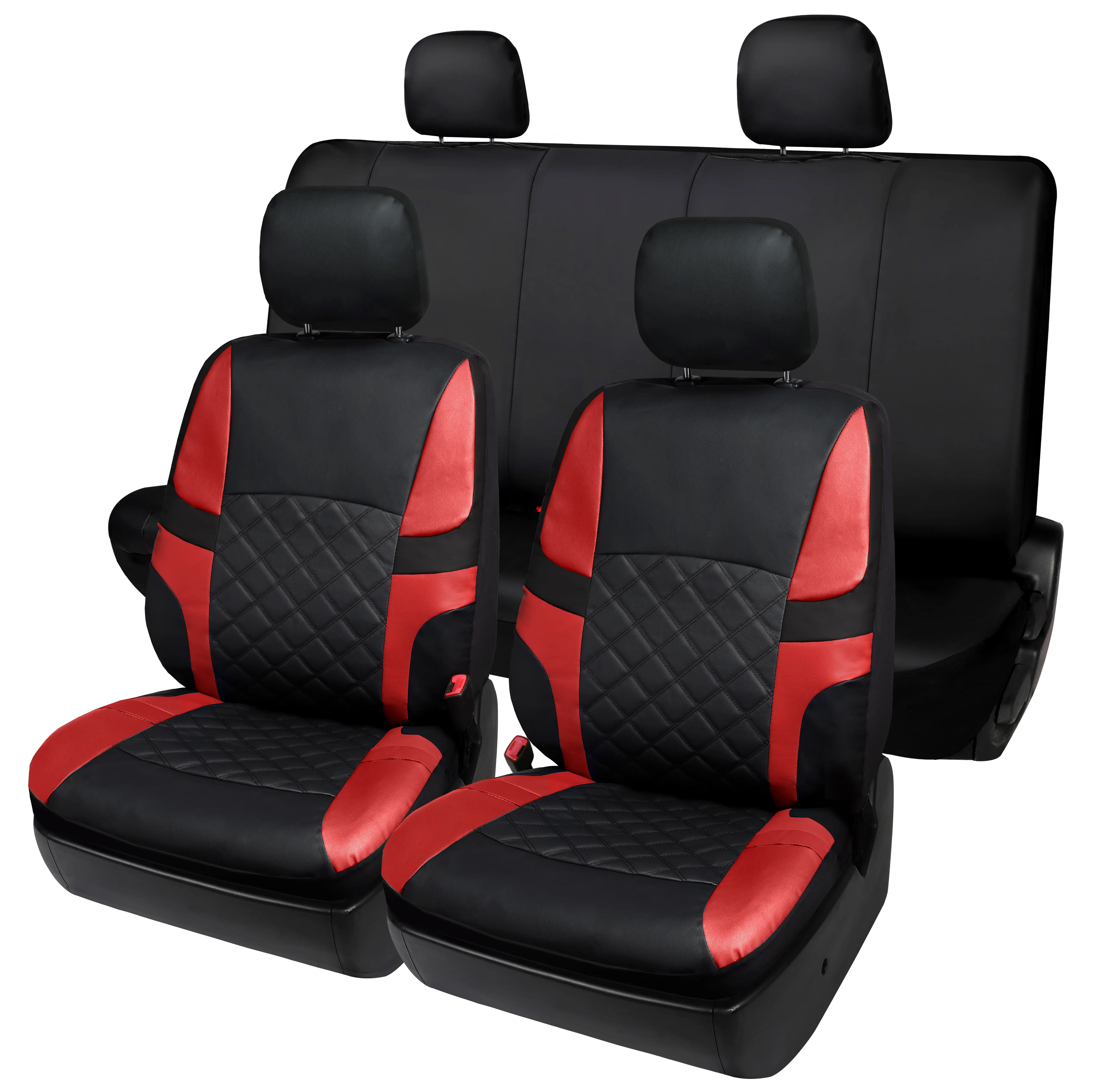 Coprisedile auto in pelle 13 pezzi Set coprisedile impermeabile universale personalizzato nero