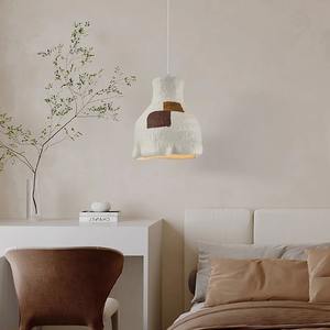 โคมไฟระย้าสไตล์วาบิซาบิแบบญี่ปุ่น สีครีม โคมไฟห้อยดีไซน์นอร์ดิก สำหรับห้องนอน เคาน์เตอร์บาร์ สไตล์ฝรั่งเศสสุดสร้างสรรค์ - Product Image 2