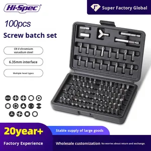 ชุดดอก<span class=keywords><strong>ไขควง</strong></span>เหล็กโครเมียมวานาเดียม 100 ชิ้น พร้อมดอก<span class=keywords><strong>ไขควง</strong></span>หัวแบน หัวแฉก หัวหกเหลี่ยม หัวดอกไม้ ขนาด 6.35 มม. - Product Image 5