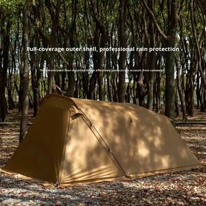 Tente tunnel quatre saisons, double couche, camping en plein air, imperméable, tissu Oxford, ensemble complet, 2 personnes, grande taille, ouverture automatique rapide - Product Image 2