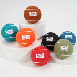 Sunraymascota produttore di palline da Tennis No-Squeaky all'ingrosso logo personalizzato interattivo per animali domestici palla giocattolo in gomma Pet palla da Tennis - Product Image 1