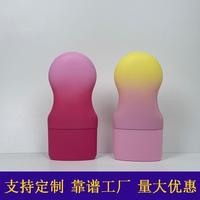 Bouteille en plastique vide de 40g en forme de guimauve inversée, contenant pour soins de la peau, crème solaire, lotion, shampoing et crème pour les mains, avec bouchon à vis