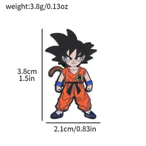 En gros, 100 modèles de broches et épingles de revers en émail souple, badges métalliques, motifs de personnages d'anime mignons (Goku <span class=keywords><strong>Dragon</strong></span> <span class=keywords><strong>Z</strong></span>-<span class=keywords><strong>Ball</strong></span>) pour vêtements - Product Image 6