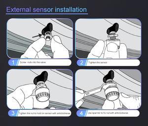 Careud U912 dành cho <span class=keywords><strong>Honda</strong></span> Hệ thống giám sát áp suất lốp xe không dây Cảm biến bên ngoài Dụng cụ tự động <span class=keywords><strong>TPMS</strong></span> - Product Image 4