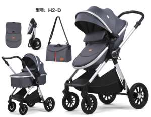 Cochecito de Bebé 2 en 1 Plegable y Portátil de Lujo, con Marco de Aleación de Aluminio Multifuncional, Canasta de Almacenamiento Grande - Product Image 2