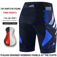 Shorts de cyclisme sans couture en Lycra pour hommes, design à 3 poches, nouveau style, shorts de vélo anti-humidité