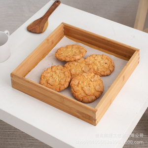 Plateau à thé en bambou rectangulaire, plat de service en bois pour la maison, pour fruits, pain, style chinois moderne - Product Image 2