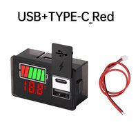 DC 8 ~ 30V type-c USB batterie de voiture voltmètre indicateur de niveau de Charge batterie au Lithium compteur de capacité affichage de Test testeur de LED
