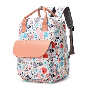 <span class=keywords><strong>2024</strong></span> nuevo patrón personalizado organizador de pañales <span class=keywords><strong>Caddy</strong></span> portátil impermeable al aire libre mamá mochila bolsa moda señora estilo - Product Image 1