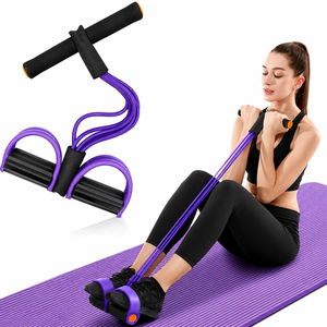 Banda de Resistencia de Alta Calidad con 4 Tubos para Ejercicios de Abdomen y Piernas, Pedal de Yoga, Reductor de Pedales, Cuerda de Tracción - Product Image 1