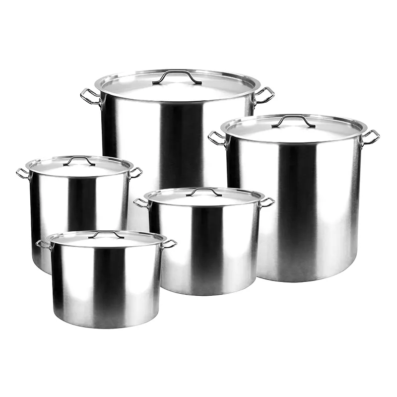 डेओशेंग उच्च गुणवत्ता वाले स्टेनलेस स्टील 304 खाना पकाने के लिए विभिन्न प्रकार के सूप के लिए सूप पॉट बाल्टी