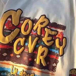 เสื้อยืดพิมพ์ลายพัฟเสื้อยืดพิมพ์ลายสำหรับผู้ชายเสื้อยืดปักลายเทอร์รี่ทรงโอเวอร์ไซส์พิมพ์ลายโฟมเสื้อยืดพิมพ์ลายนูนสำหรับ3D ออกแบบได้ตามที่ต้องการ - Product Image 6