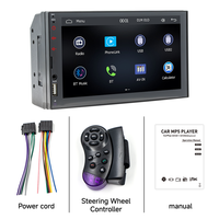 Autoradio 2 DIN avec écran tactile de 7 pouces, Carplay sans fil, Android Auto, radio FM, USB, Bluetooth, lecteur MP5