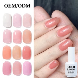KUDAN Gel UV <span class=keywords><strong>Nude</strong></span> Jelly Personnalisé 15ml Haute Brillance Soak Off pour Ongles DIY Salon Marque Privée OEM Vente en Gros CPNP ISO22716 - Product Image 1