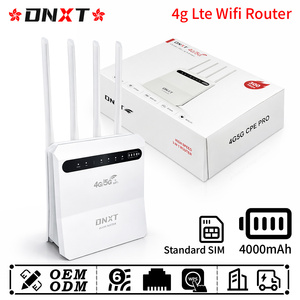 Mini Router Wifi DNXT WiFi6 300Mbps, Módem 4G 4000mAh LTE Cat4 2.4GHz con Sim, 1WAN/4LAN, Router Lte con Sim para Oficina - Product Image 1