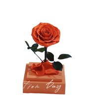 Boîte cadeau de roses éternelles en acrylique faites à la main, produits finis préservés pour la Saint-Valentin, cadeau de Noël