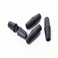 Aglets de sécurité en plastique noir mat, détachables, pour cordons de sweats à capuche, sacs et lanières
