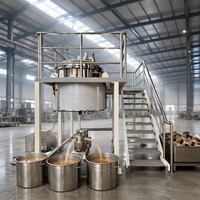 Automatische voedselveilige roestvrijstalen apparatuur voor het maken van botbouillon-fruitconcentraat voor kip/eend/rundvlees/varkensvlees/vissoep 800-1500L