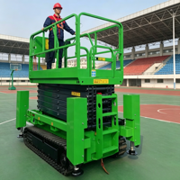 Plateforme élévatrice à ciseaux automotrice tout-terrain, plateforme élévatrice portable, structure anti-inclinaison, grande zone de travail