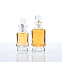 Bouteille de parfum vide de luxe 50ml 100ml bouteille de parfum en verre rechargeable transparent flacon pulvérisateur unique