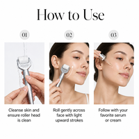 Rouleau de massage micro-cristallin pour le soin quotidien du visage, idéal pour les voyages et la maison, outil de massage, vente en gros, marque privée