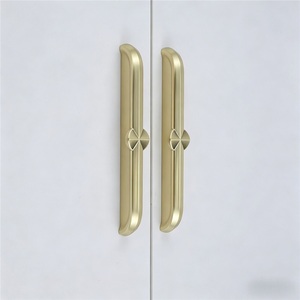 New Modern Durable Round Zinc Alloy <b>Cabinet</b> Door Handle for Dresser Wardrobe Drawer-Retro Light Luxury Long Strip - Product Image 2