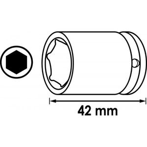 VIGOR - V5550S-21 Douille pour clé à chocs, courte 1/2 '' - EAN 4047728056274 DOUILLES À IMPACT ET ACCESSOIRES - Product Image 2