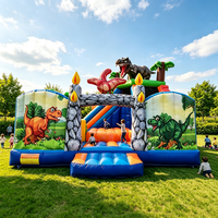 Château gonflable carré avec toboggan pour enfants, trampoline en PVC pour fêtes en plein air, taille personnalisée, OEM