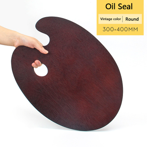 Panwenbo <span class=keywords><strong>Palette</strong></span> de peinture en bois de noyer ovale de haute qualité <span class=keywords><strong>Palette</strong></span> de peinture à l'huile d'artiste Palettes de noyer 30*40 pour <span class=keywords><strong>aquarelle</strong></span> acrylique - Product Image 3