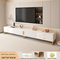 Meuble TV moderne minimaliste en bois, meuble de rangement sur pied, meuble de salon, combinaison étroite de meubles muraux, panneau mural de luxe léger