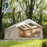 Tente de camping gonflable de luxe, imperméable, familiale, portable, avec fenêtre de toit, pour 6 à 8 personnes, idéale pour le glamping et les événements en plein air