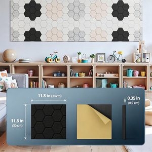 Pannelli Acustici in Feltro PET Intagliato <span class=keywords><strong>a</strong></span> Poligoni di Alta Qualità, Confezione da 12, Autoadesivi per Decorazione <span class=keywords><strong>Casa</strong></span>, Ufficio e <span class=keywords><strong>Studio</strong></span> - Product Image 4