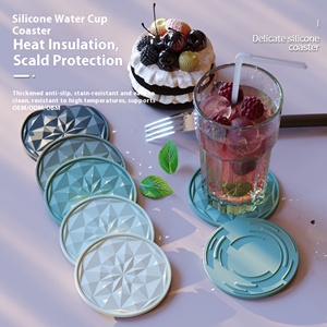 Sous-verres en silicone modernes, simples et créatifs, antidérapants et résistants aux hautes températures, pour hôtels, maisons et fêtes (vente en gros) - Product Image 1