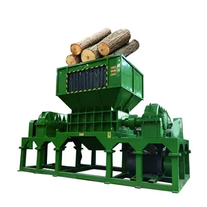 Automatic Waste Wood Pallet Shredder Machine Industrial Mulcher Wood Chipper Crusher Large S1400 Shredder Mobile Recycling