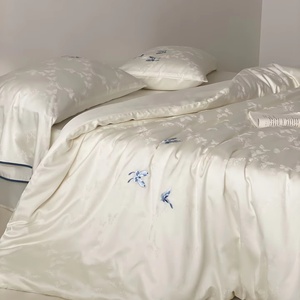 Ensemble de housse de couette en coton Lyocell personnalisé couette douce brodé papillon Jacquard Animal <span class=keywords><strong>Drap</strong></span> De Lit peau proche confort - Product Image 4