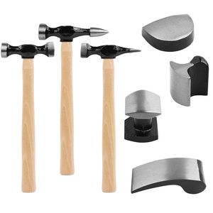 Strumento del martello di riparazione della lamiera sottile di vendita calda 7 PCS strumenti di riparazione del corpo Auto con teste di martello in acciaio al carbonio - Product Image 1