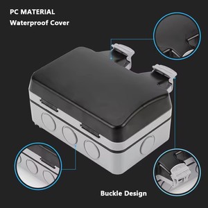 Международная универсальная настенная водонепроницаемая розетка IP66 с USB-разъемом для наружного использования, водонепроницаемая розетка для зарядки с защитой от дождя - Product Image 4