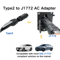 Adaptateur de chargeur de véhicule électrique AOTAI Type 2 vers Type 1 (J1772/Prise factice) 32A 7,4 kW Neuf