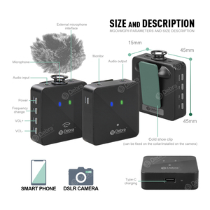 एंड्रॉइड फोन के लिए पेशेवर वायरलेस लैवेलियर माइक्रोफोन लाइव स्ट्रीमिंग के लिए लाइव स्ट्रीमिंग के लिए - Product Image 4