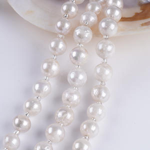 Cuentas Redondas Edison de 18 cm, 10-13 mm, Perlas Sueltas de Agua Dulce Naturales, Recubiertas de Aceite Brillante, Material de Joyería para Hacer Pulseras - Product Image 4