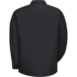 เสื้อแจ็คเก็ตผ้าปะติดแบบมีซับในสำหรับช่างผู้ชายสีแดง - Product Image 4