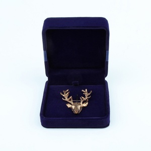 Luxury Modern Rectangle PU Leather Brooches Packaging Box Flip-Top Velvet for Armband Medal Jewelry <b>Gift</b> <b>Boxes</b> - Product Image 1
